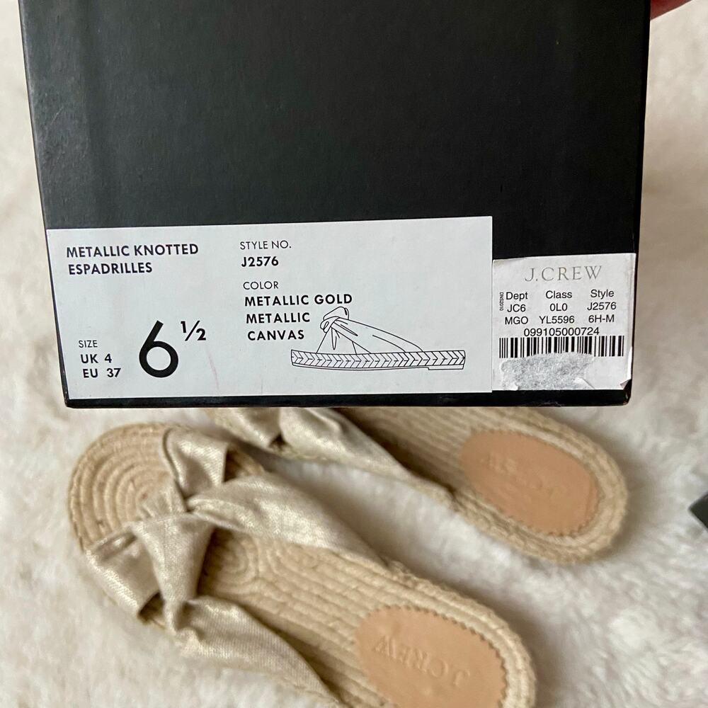 J. Crew METALLIC KNOTTED ESPADRILLES - Picture 6 of 8